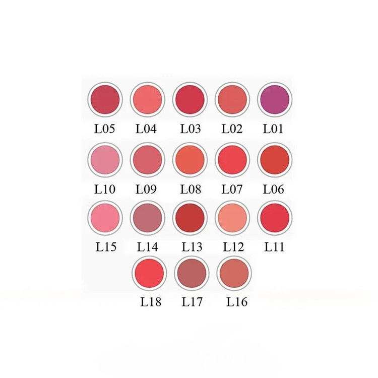 رنگبندی رژ لب مایع کاپرا